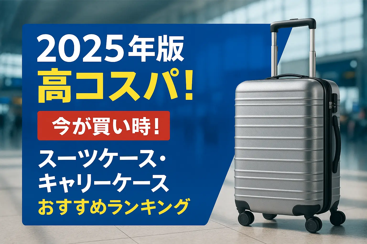 【2025年版】高コスパ！スーツケース・キャリーケースおすすめランキング