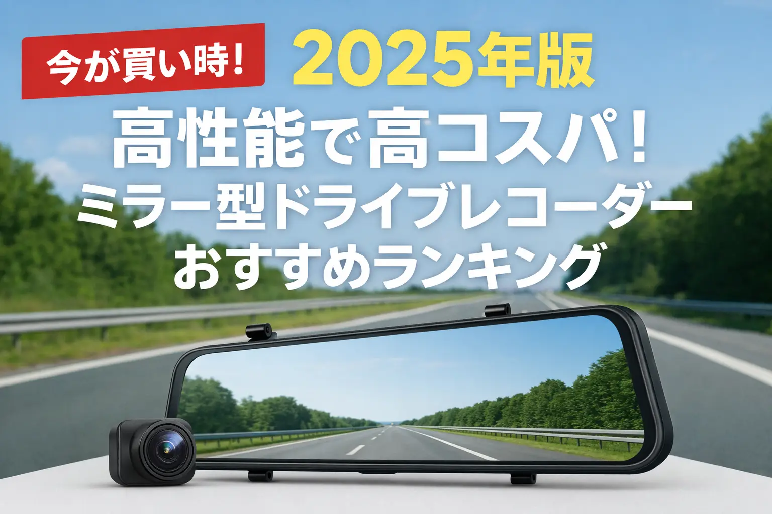 【2025年版】高性能で高コスパ！ミラー型ドライブレコーダーおすすめランキング