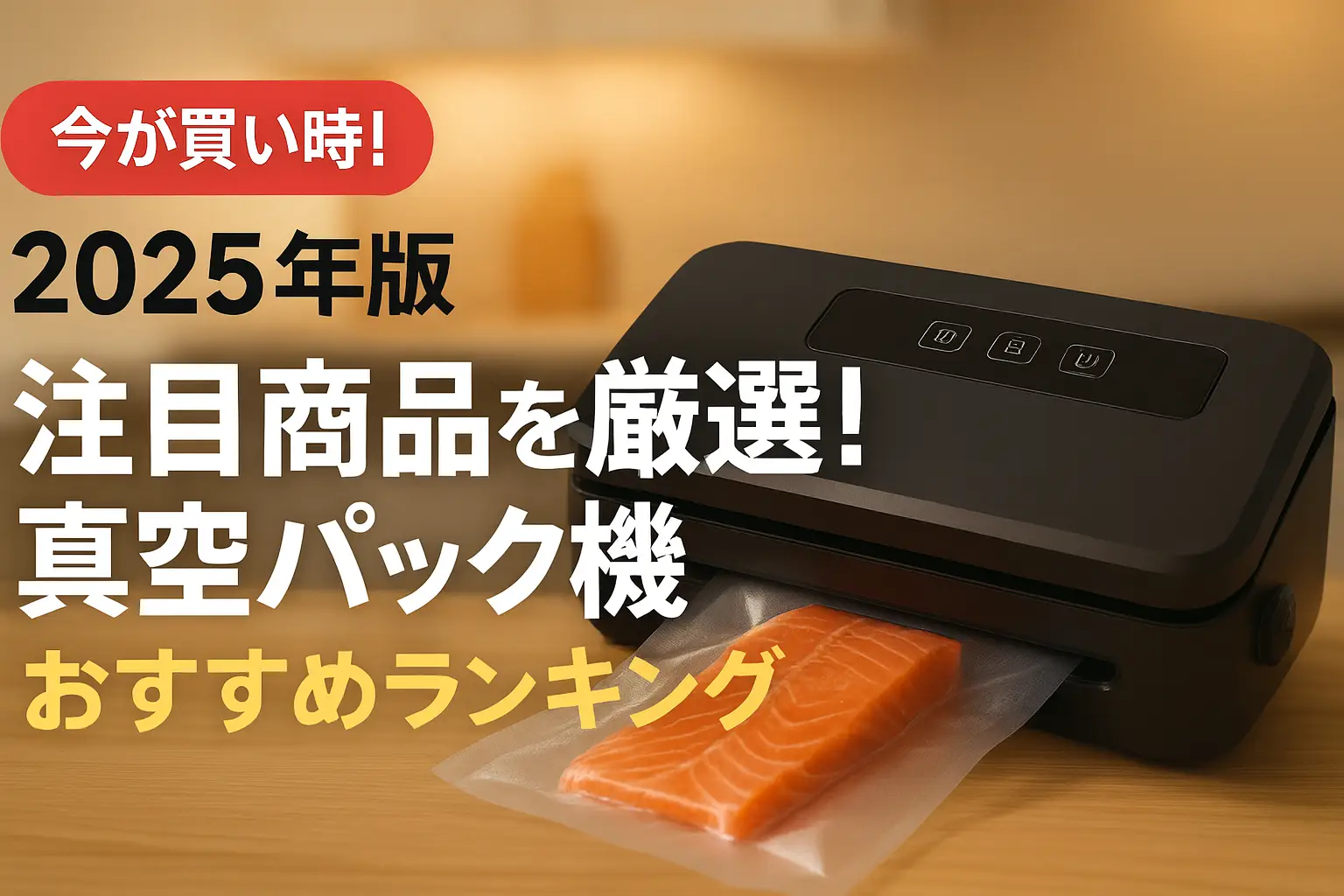 【2025年版】注目商品を厳選！真空パック機おすすめランキング