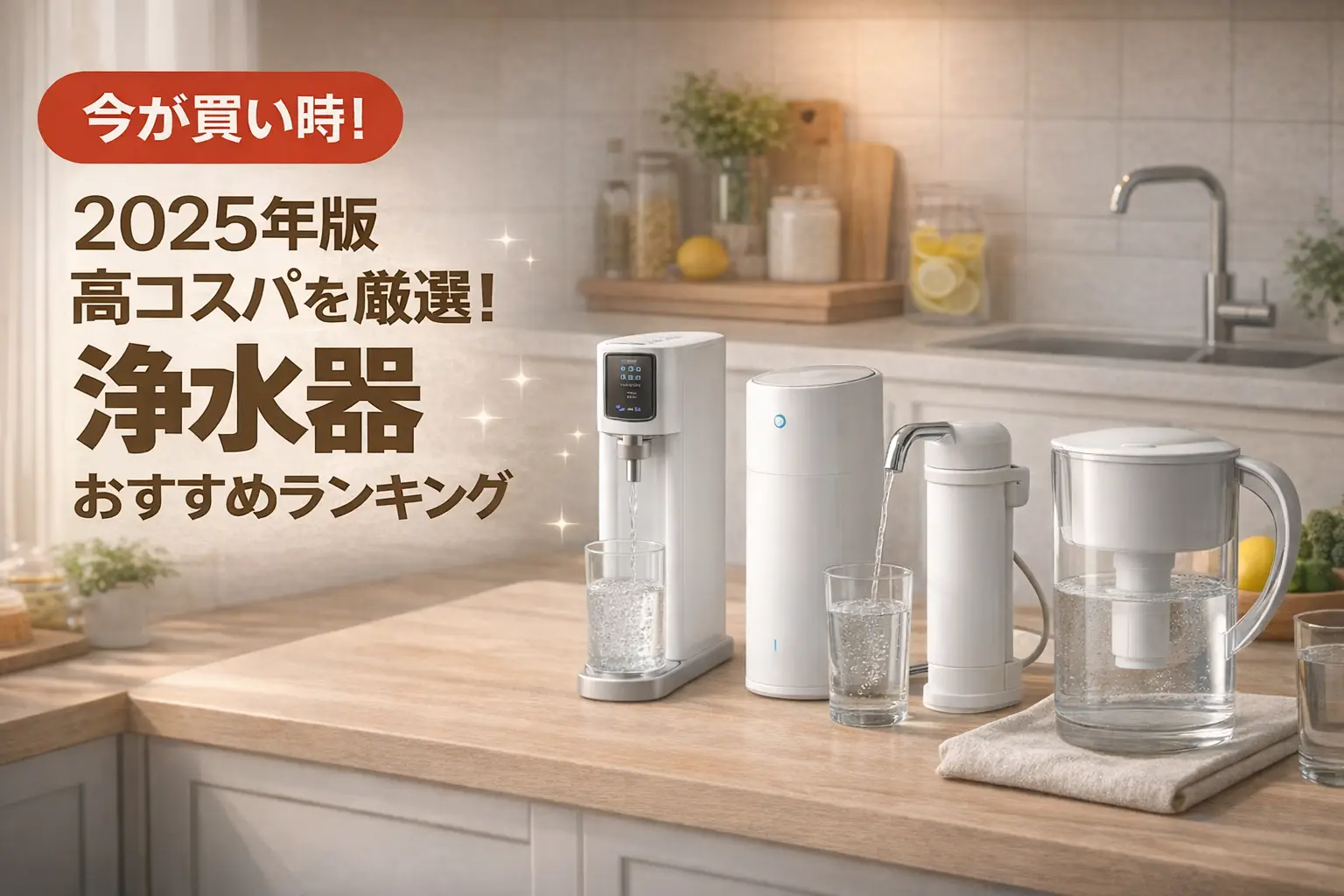 【2025年版】高コスパを厳選！浄水器おすすめランキング