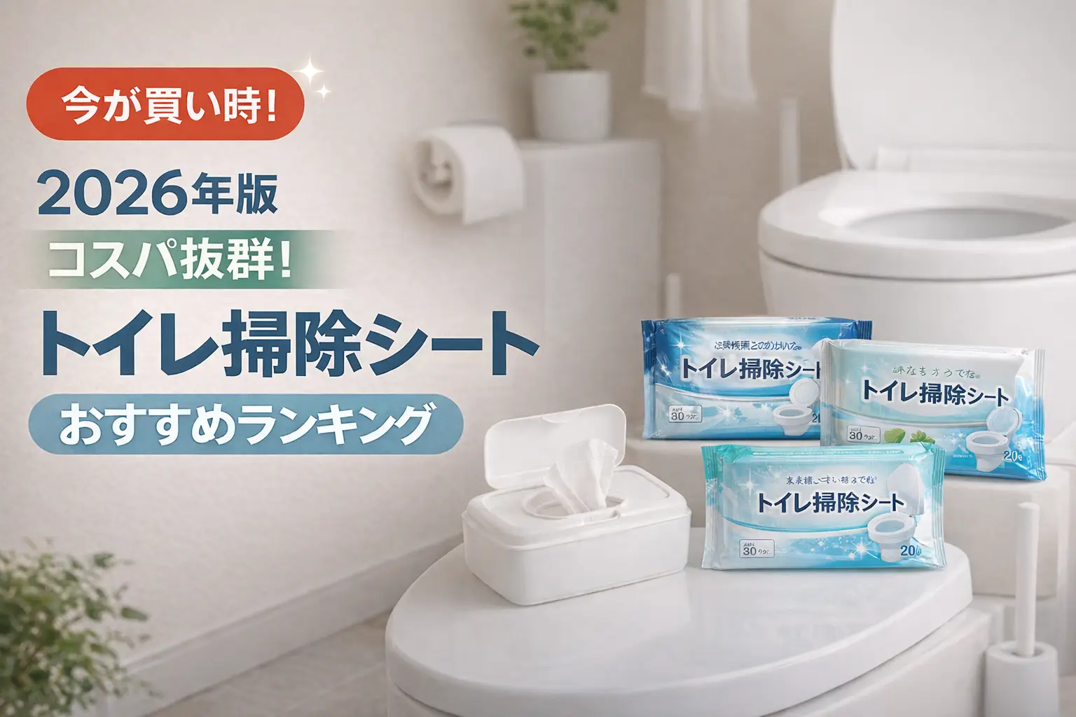 【2026年版】コスパ抜群！トイレ掃除シートおすすめランキング