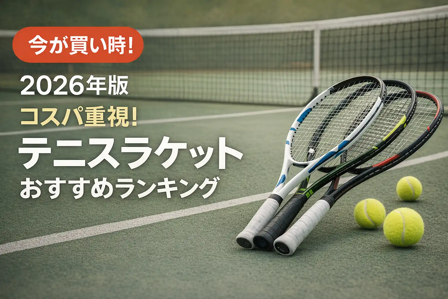 【2026年版】コスパ重視！テニスラケットおすすめランキング