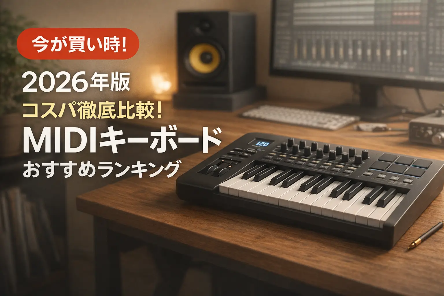 【2026年版】コスパ徹底比較！MIDIキーボードおすすめランキング