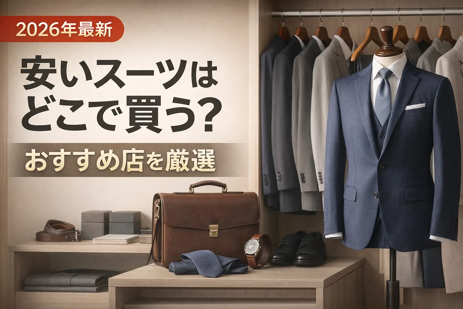 【2026年最新】安いスーツはどこで買う？おすすめ店を厳選