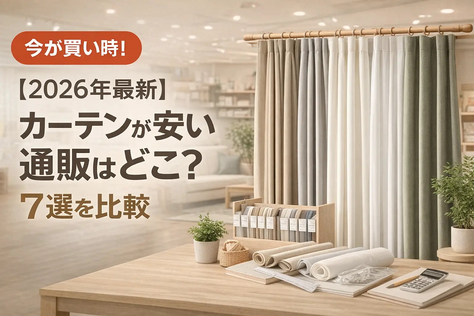 【2026年最新】カーテンが安い通販はどこ？7選を比較