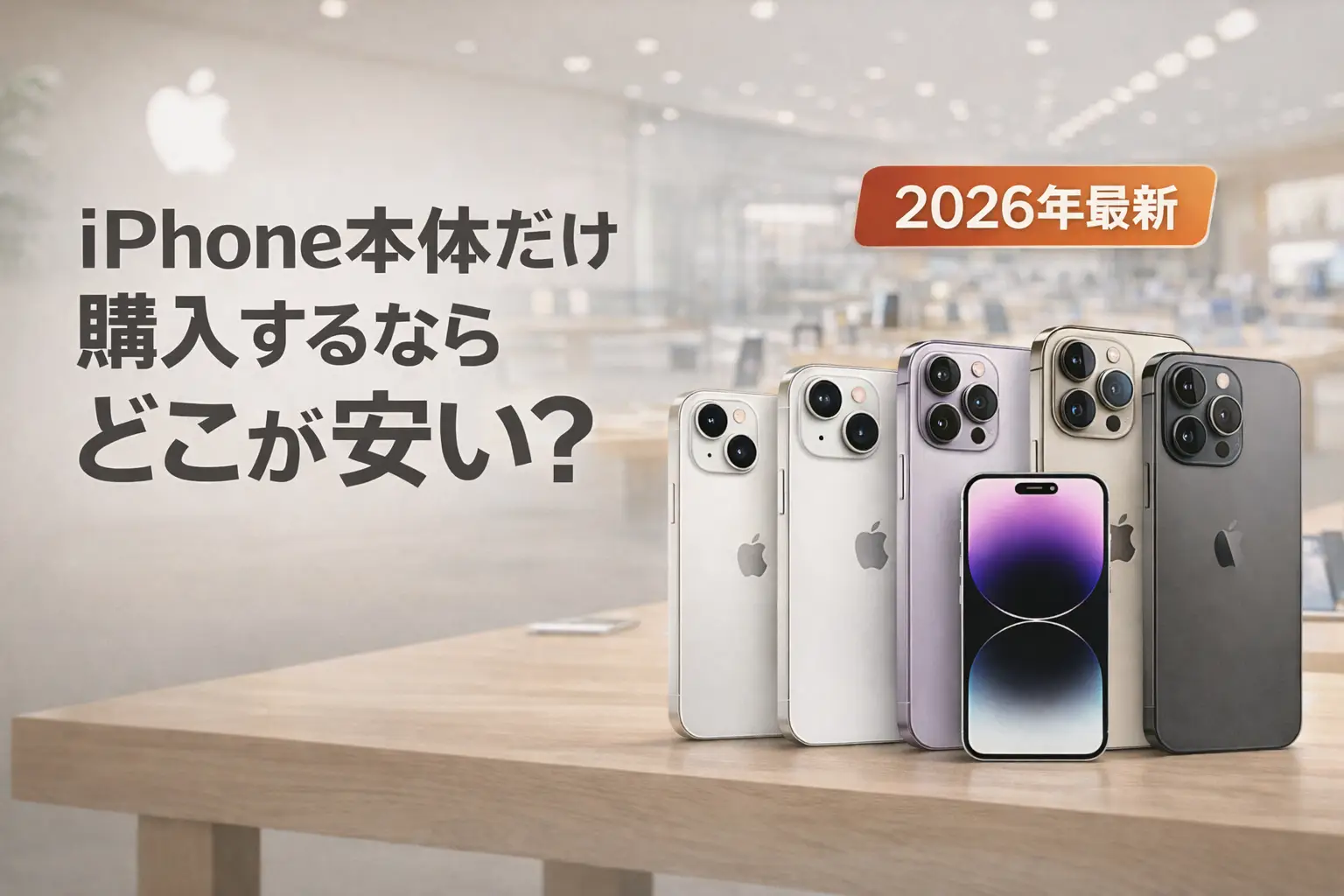 【2026年最新】iPhone本体だけ購入するならどこが安い？