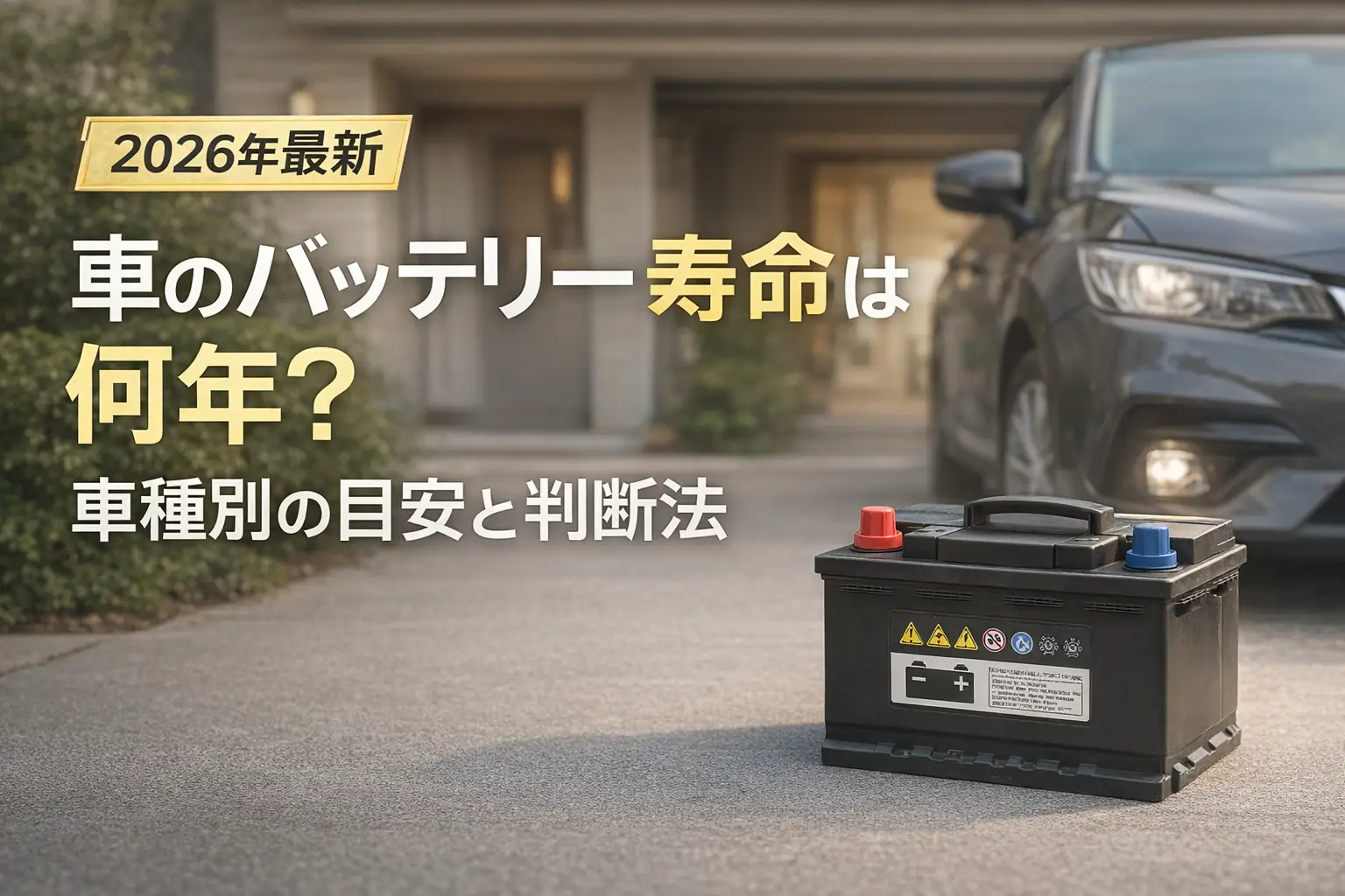 【2026年最新】車のバッテリー寿命は何年？車種別の目安と判断法