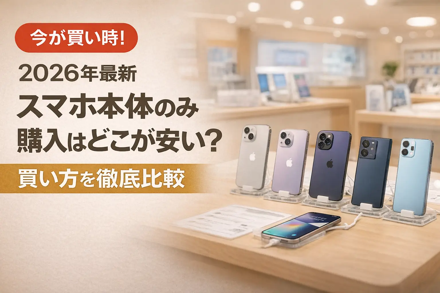 【2026年最新】スマホ本体のみ購入はどこが安い？買い方を徹底比較