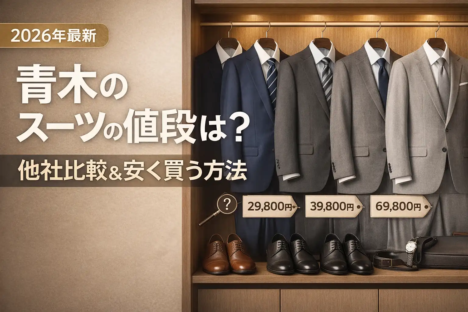 【2026年最新】青木のスーツの値段は？他社比較＆安く買う方法