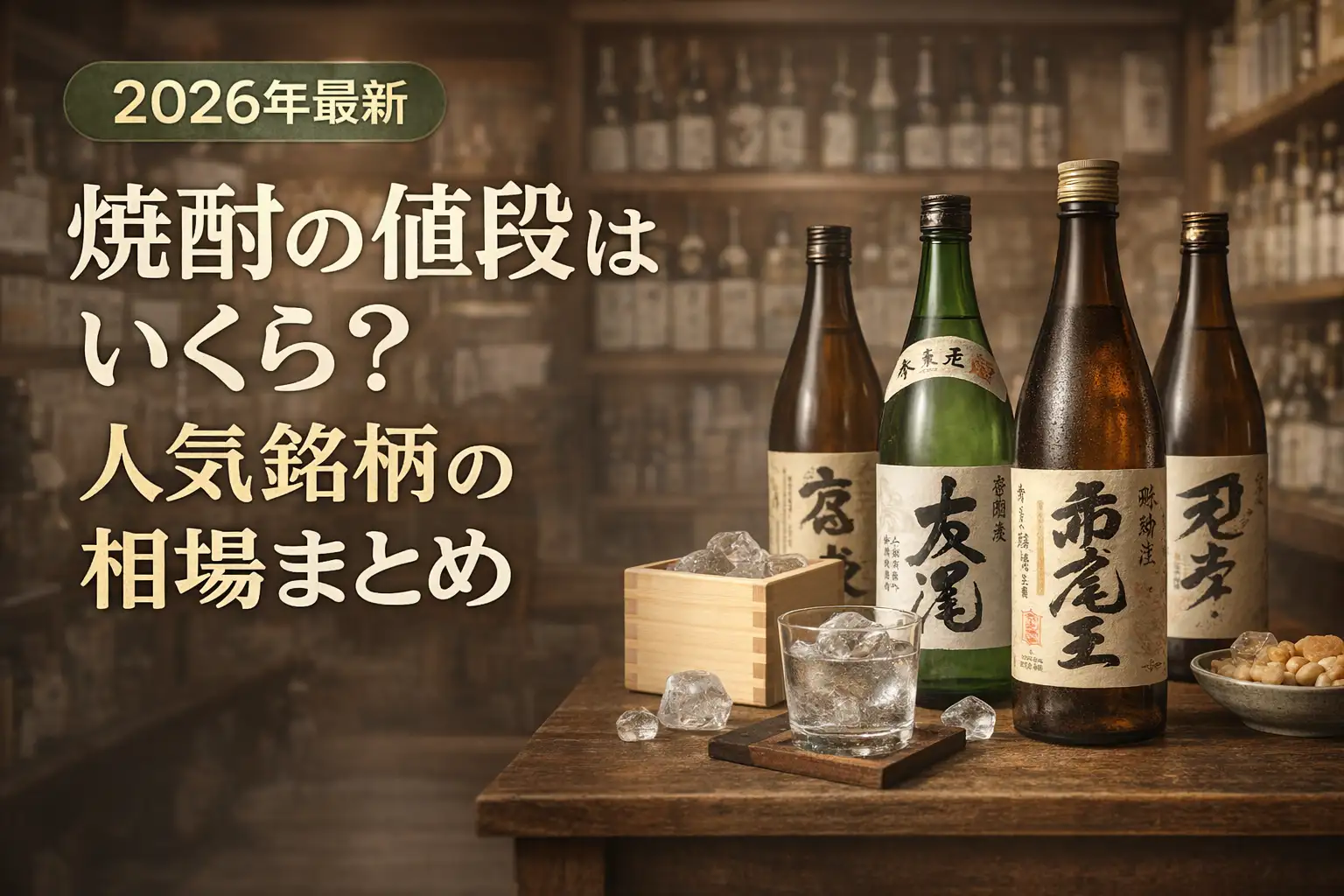 【2026年最新】焼酎の値段はいくら？人気銘柄の相場まとめ