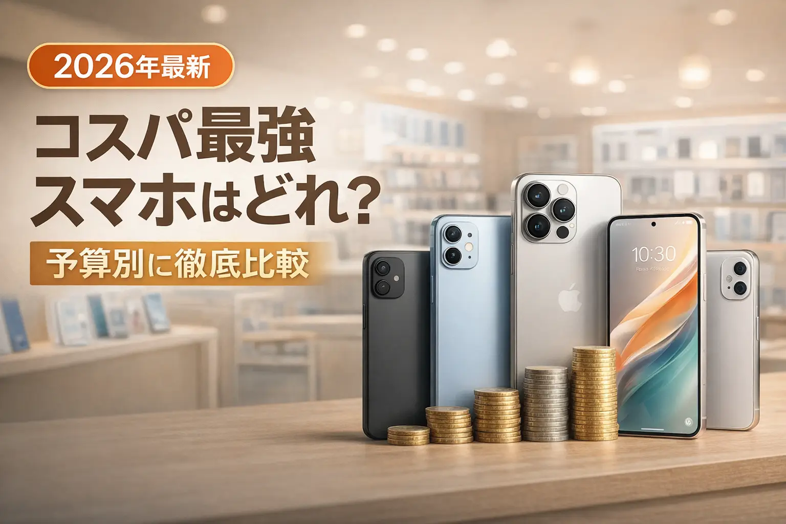 【2026年最新】コスパ最強スマホはどれ？予算別に徹底比較