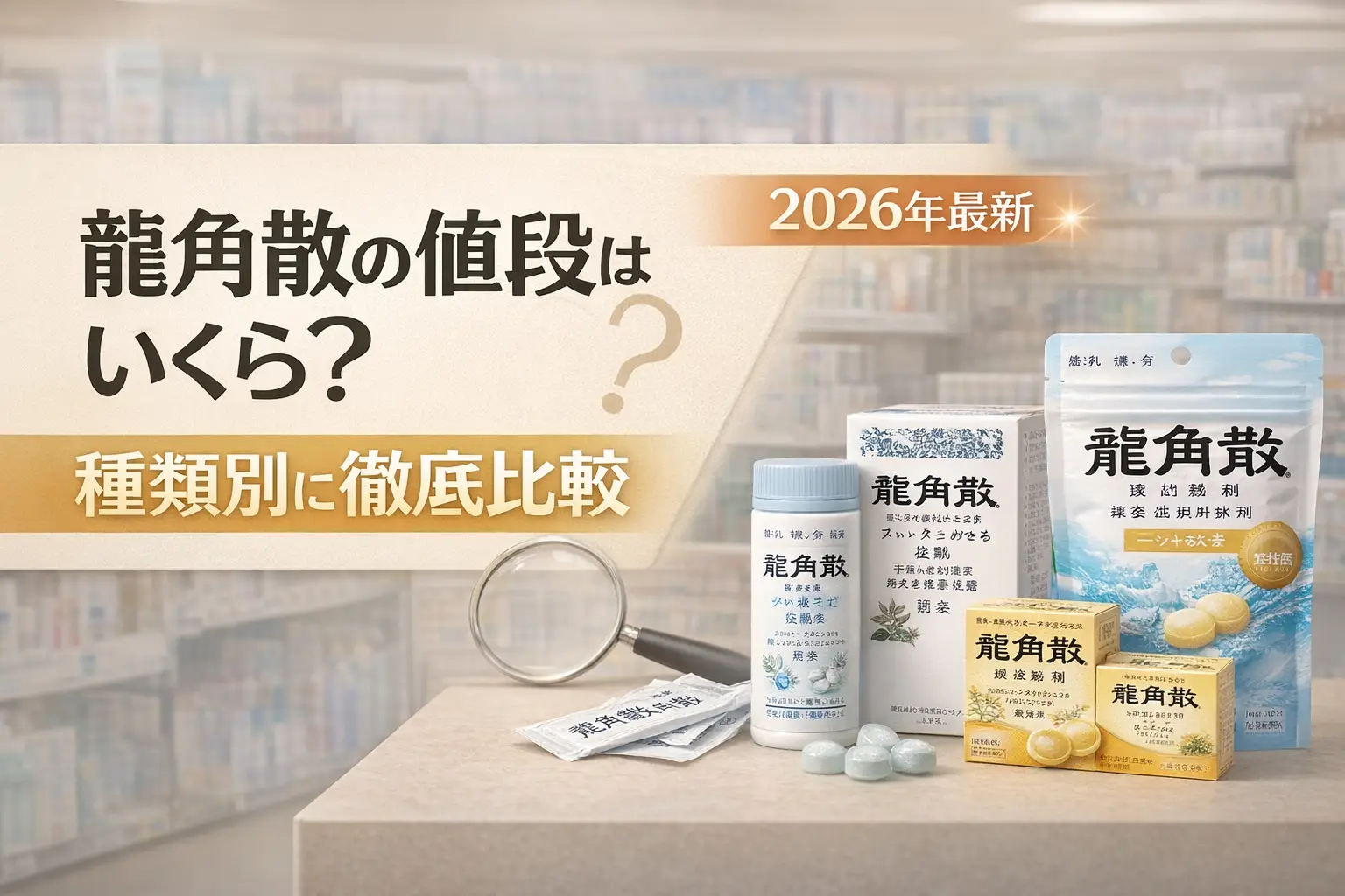 【2026年最新】龍角散の値段はいくら？種類別に徹底比較