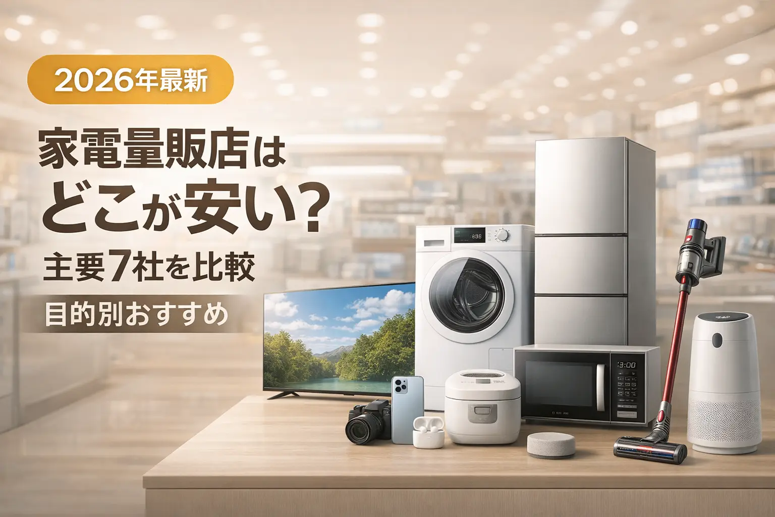 【2026年8月】家電量販店 安いランキング｜主要7社を還元率で比較