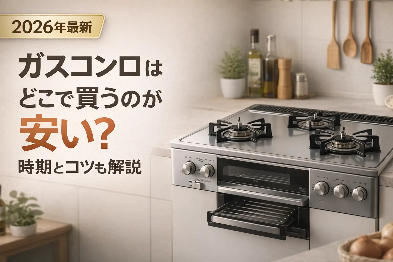 【2026年最新】ガスコンロはどこで買うのが安い？時期とコツも解説