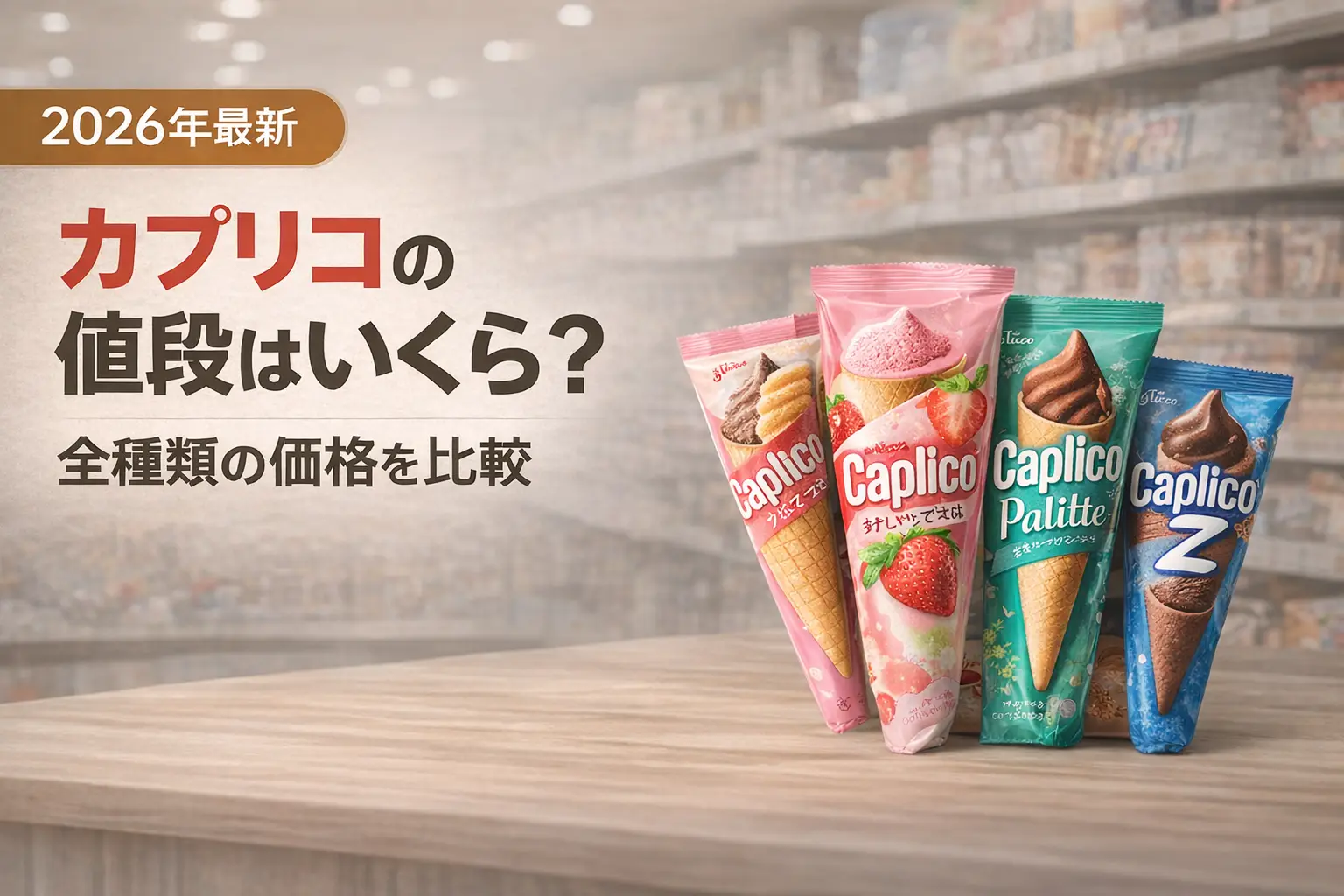 【2026年最新】カプリコの値段はいくら？全種類の価格を比較