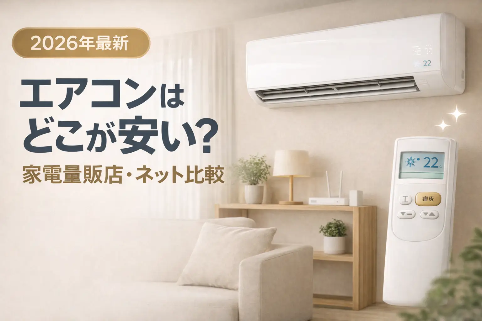 【2026年最新】エアコンはどこが安い？家電量販店・ネット比較