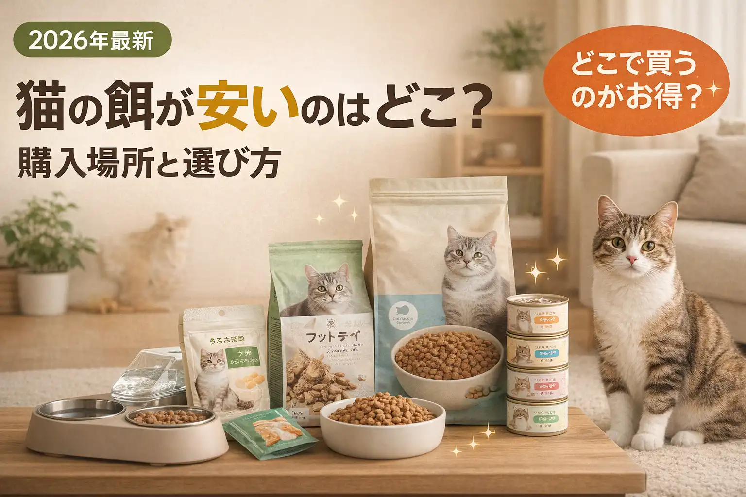 2026年最新】猫の餌が安いのはどこ？購入場所と選び方 | プライシー