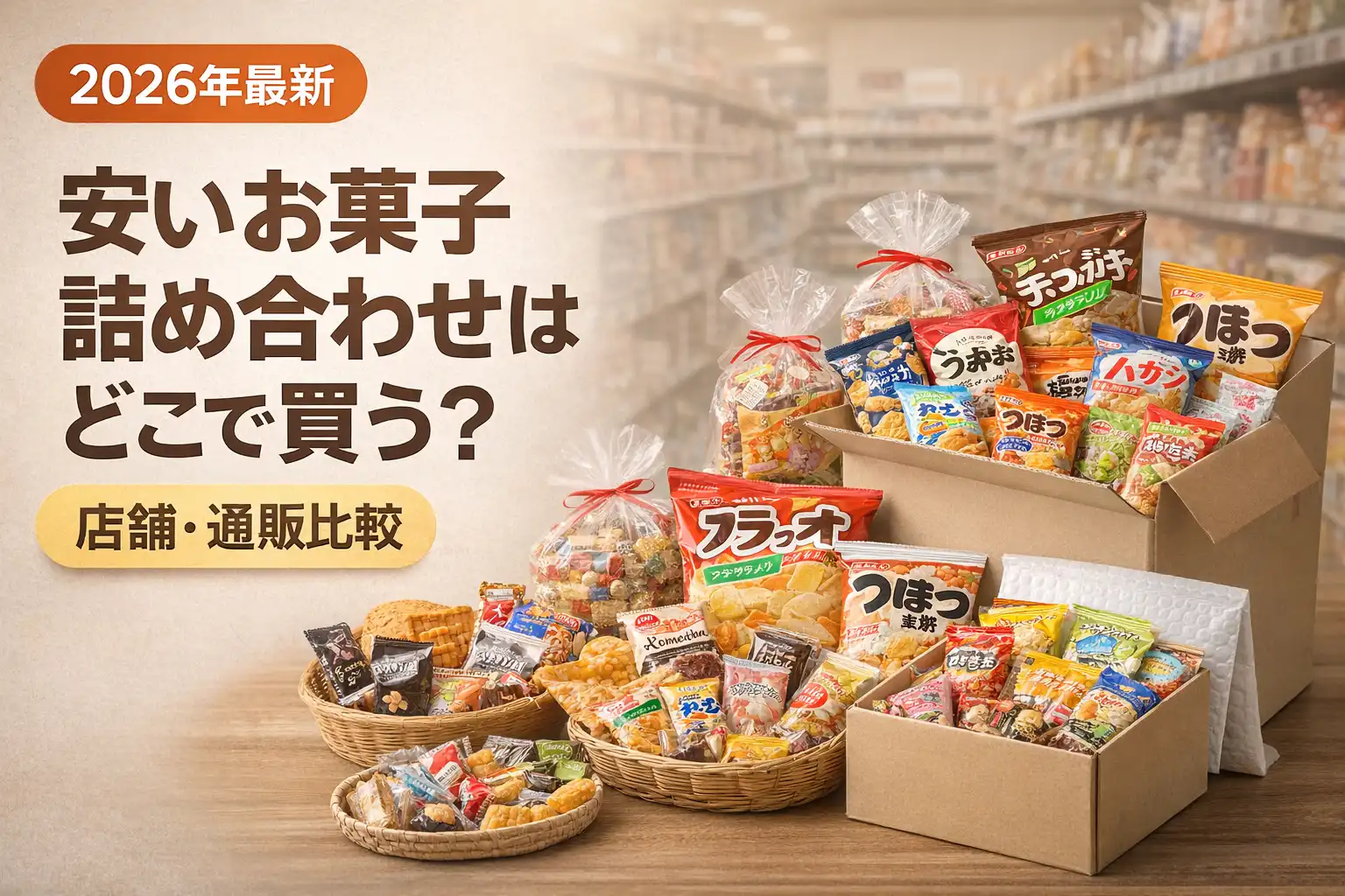 2026年最新】安いお菓子詰め合わせはどこで買う？店舗・通販比較