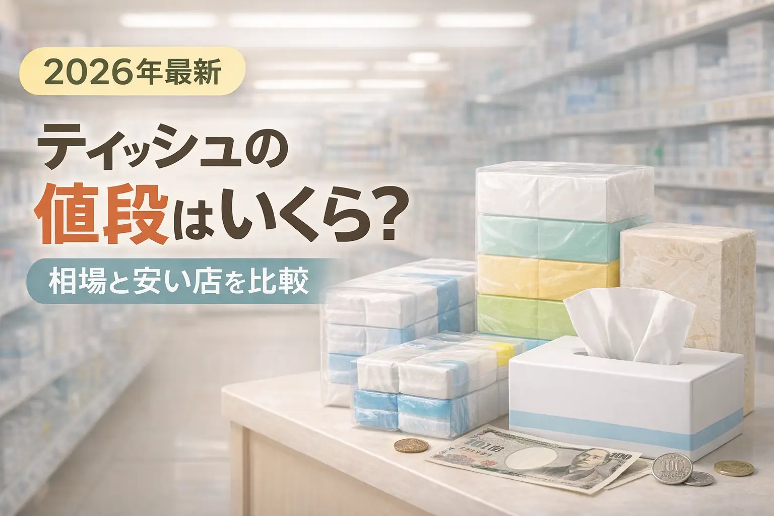【2026年最新】ティッシュの値段はいくら？相場と安い店を比較