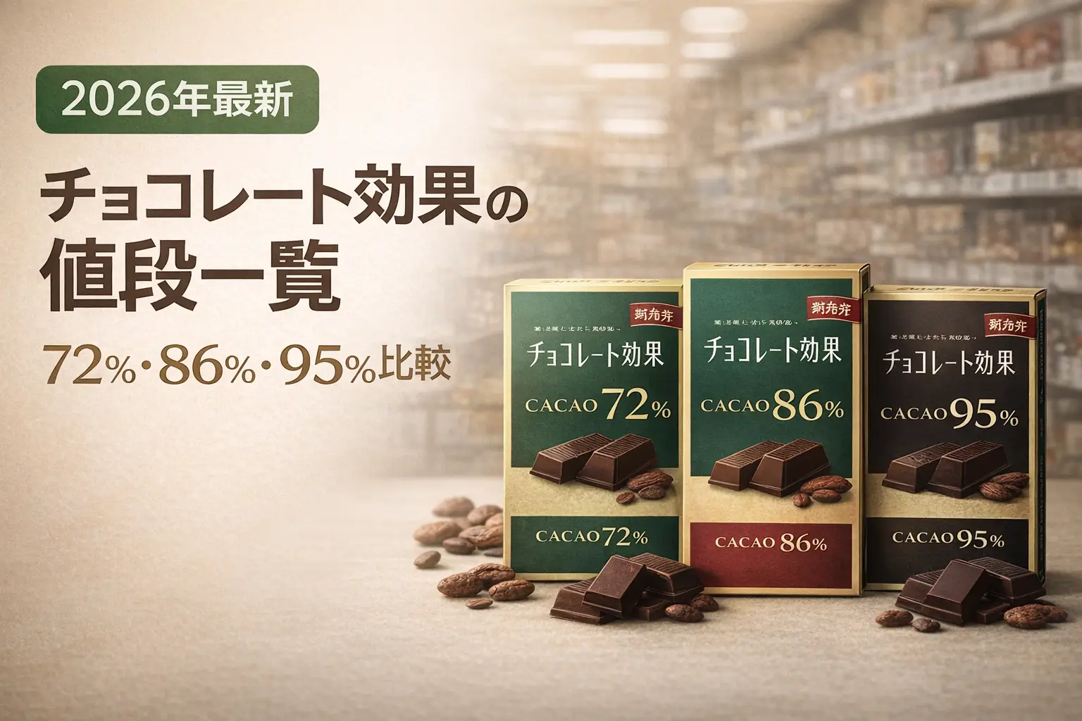 【2026年最新】チョコレート効果の値段一覧｜72%・86%・95%比較