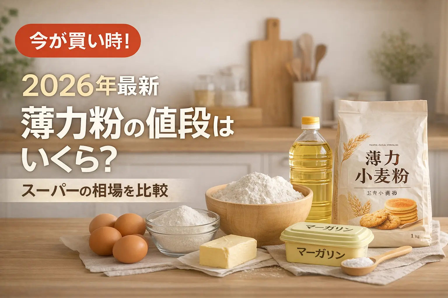 【2026年最新】薄力粉の値段はいくら？スーパーの相場を比較