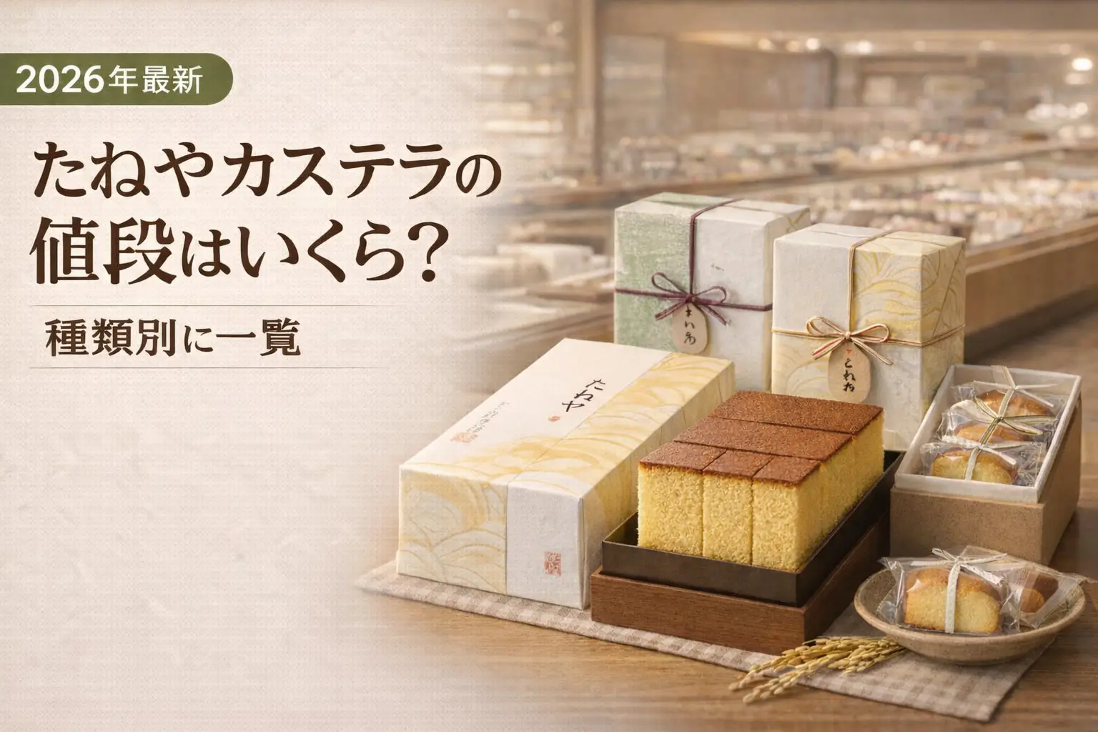 【2026年最新】たねやカステラの値段はいくら？種類別に一覧