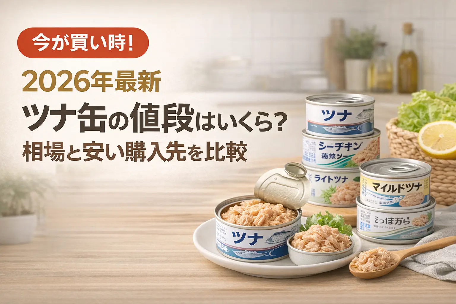 【2026年最新】ツナ缶の値段はいくら？相場と安い購入先を比較