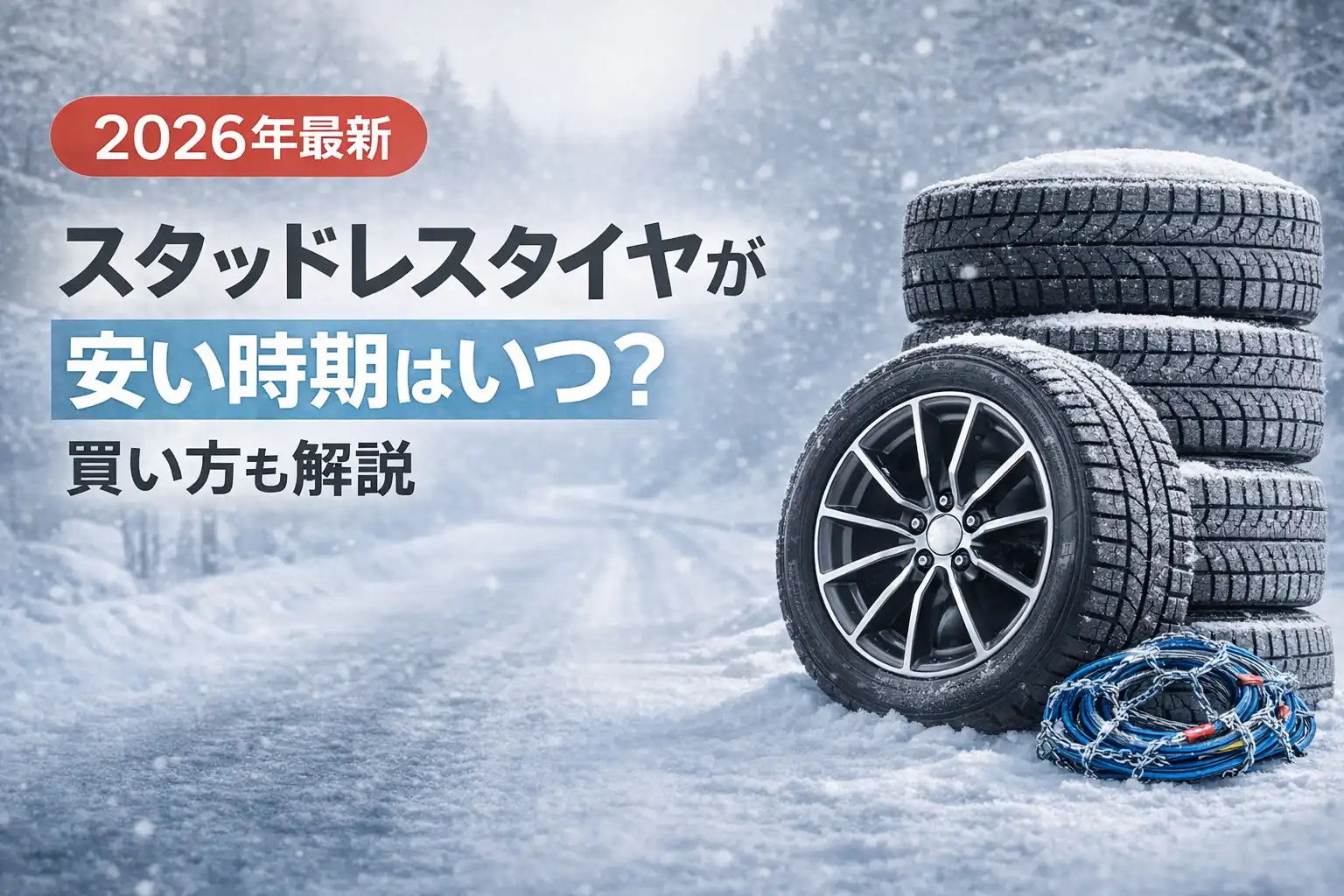 【2026年最新】スタッドレスタイヤが安い時期はいつ？買い方も解説