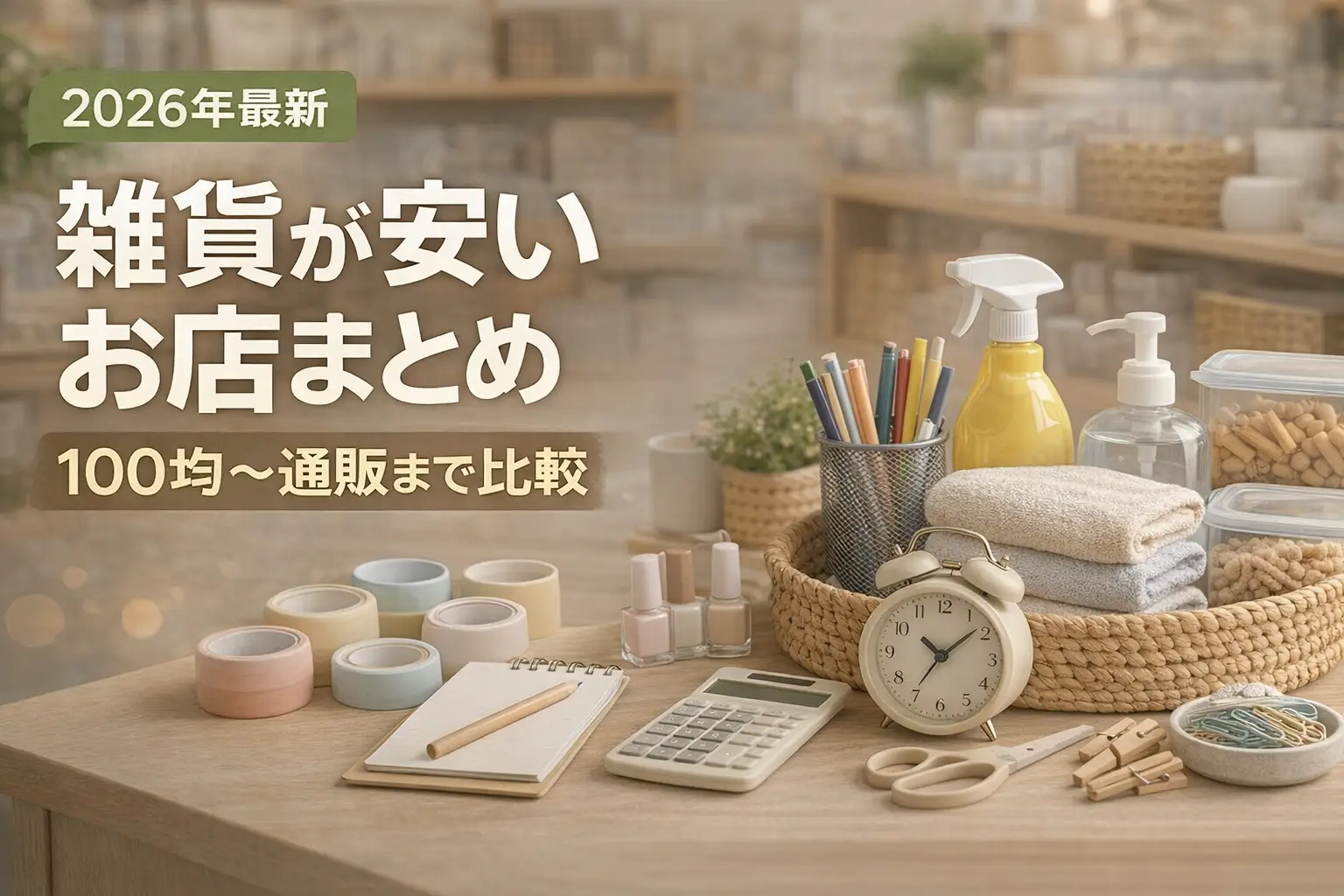 【2026年最新】雑貨が安いお店まとめ｜100均〜通販まで比較