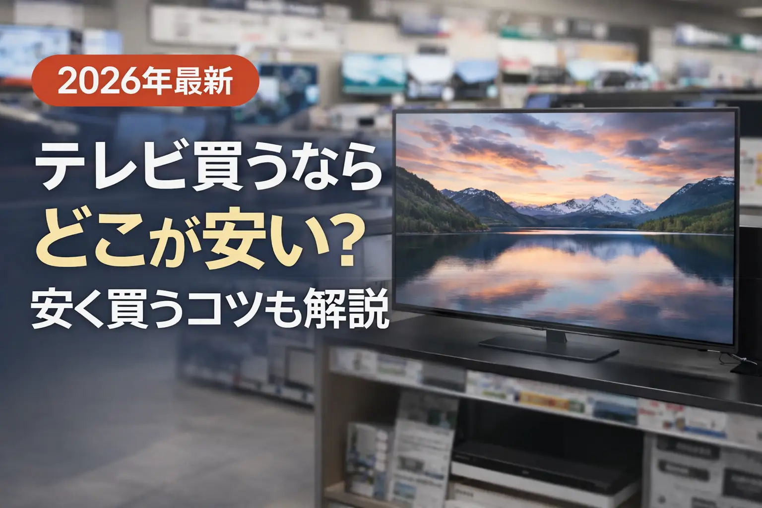 【2026年最新】テレビ買うならどこが安い？安く買うコツも解説