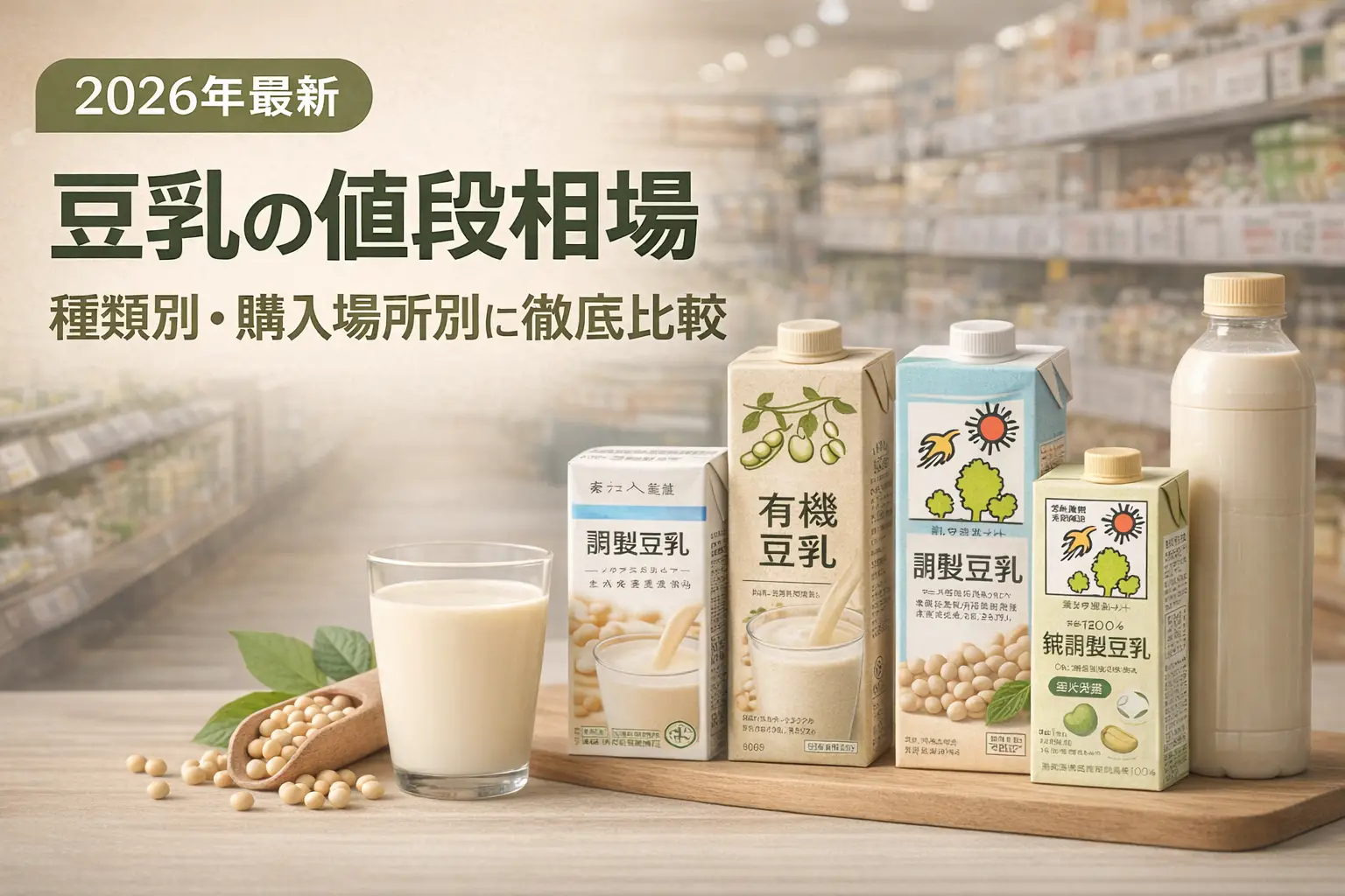 【2026年最新】豆乳の値段相場｜種類別・購入場所別に徹底比較