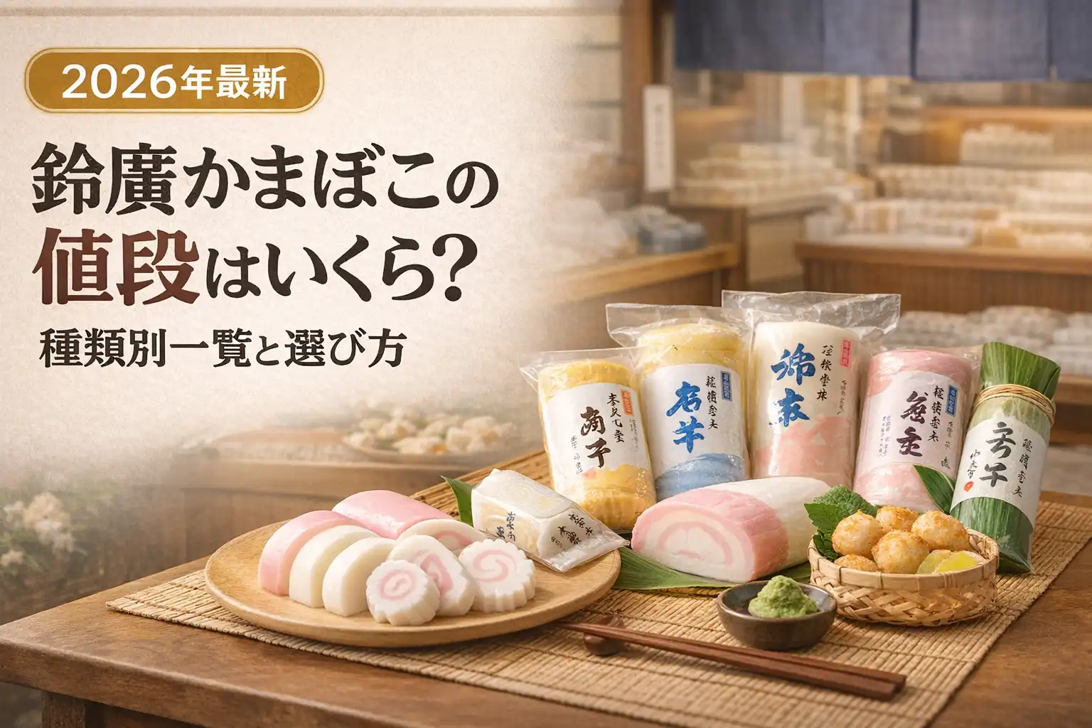 【2026年最新】鈴廣かまぼこの値段はいくら？種類別一覧と選び方