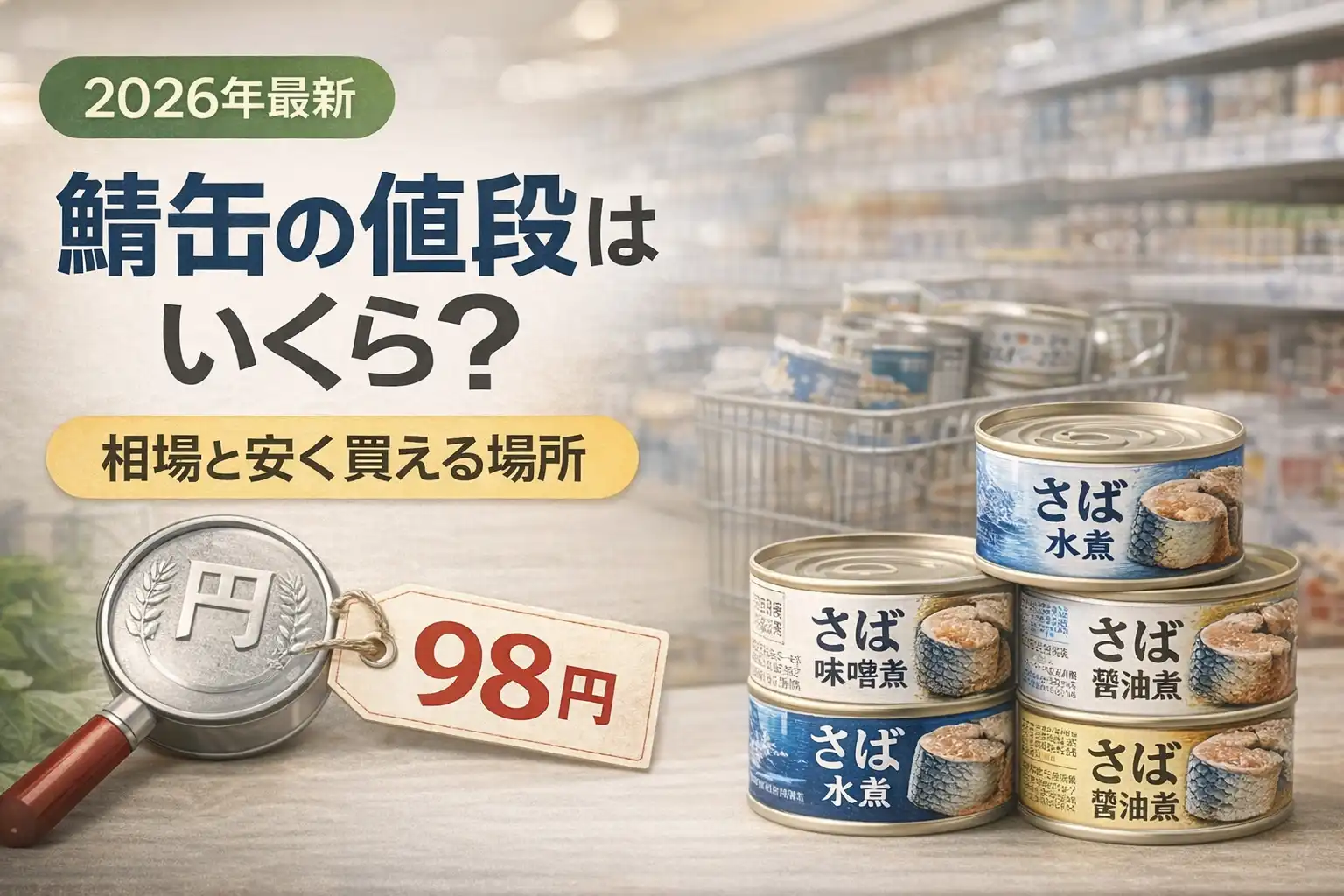 【2026年最新】鯖缶の値段はいくら？相場と安く買える場所