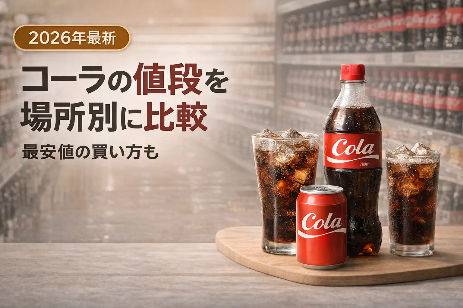 【2026年最新】コーラの値段を場所別に比較｜最安値の買い方も