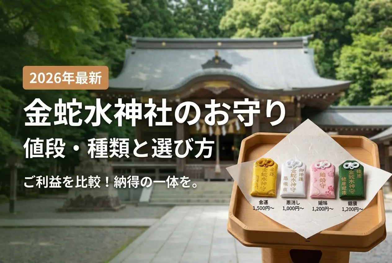 【2026年最新】金蛇水神社のお守り値段・種類と選び方