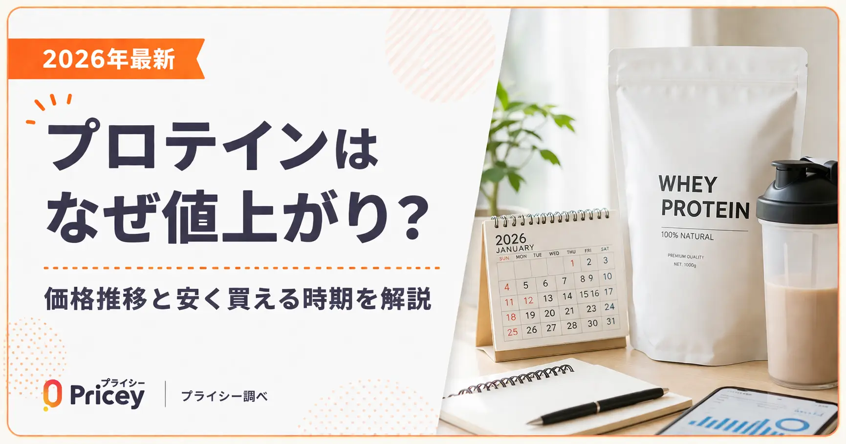 【2026年9月】プロテインはなぜ値上がり？価格推移と安く買える時期を解説
