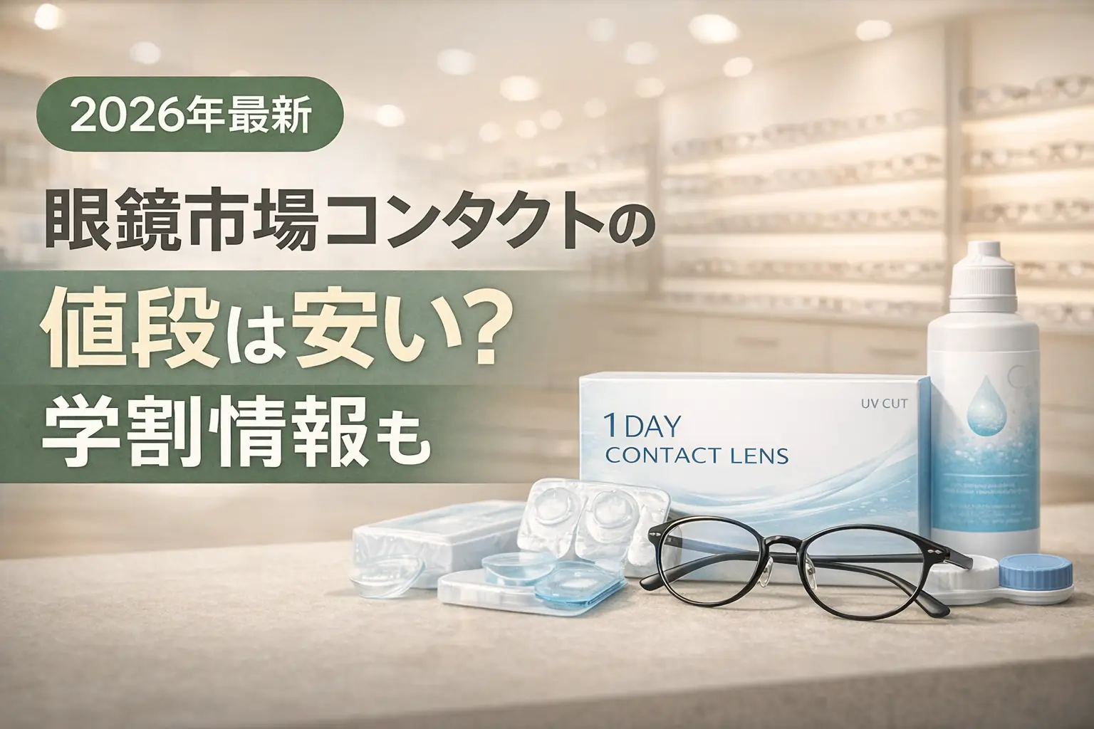 【2026年最新】眼鏡市場コンタクトの値段は安い？学割情報も