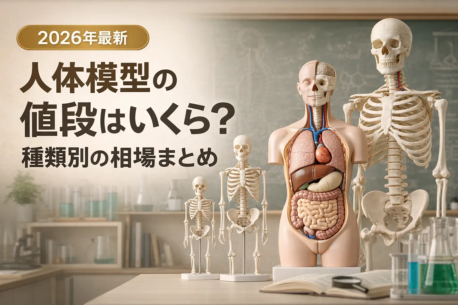 【2026年最新】人体模型の値段はいくら？種類別の相場まとめ