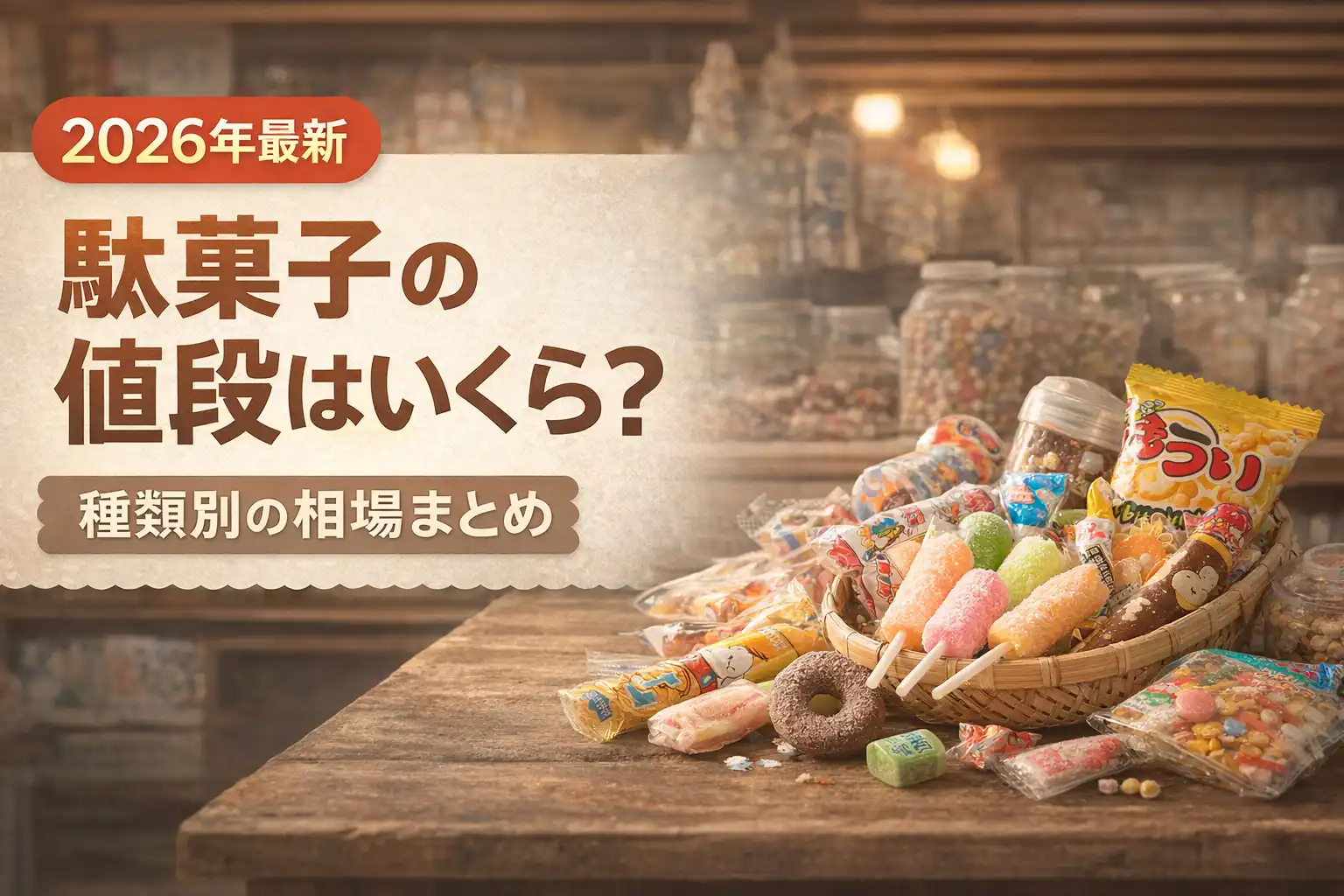 【2026年最新】駄菓子の値段はいくら？種類別の相場まとめ