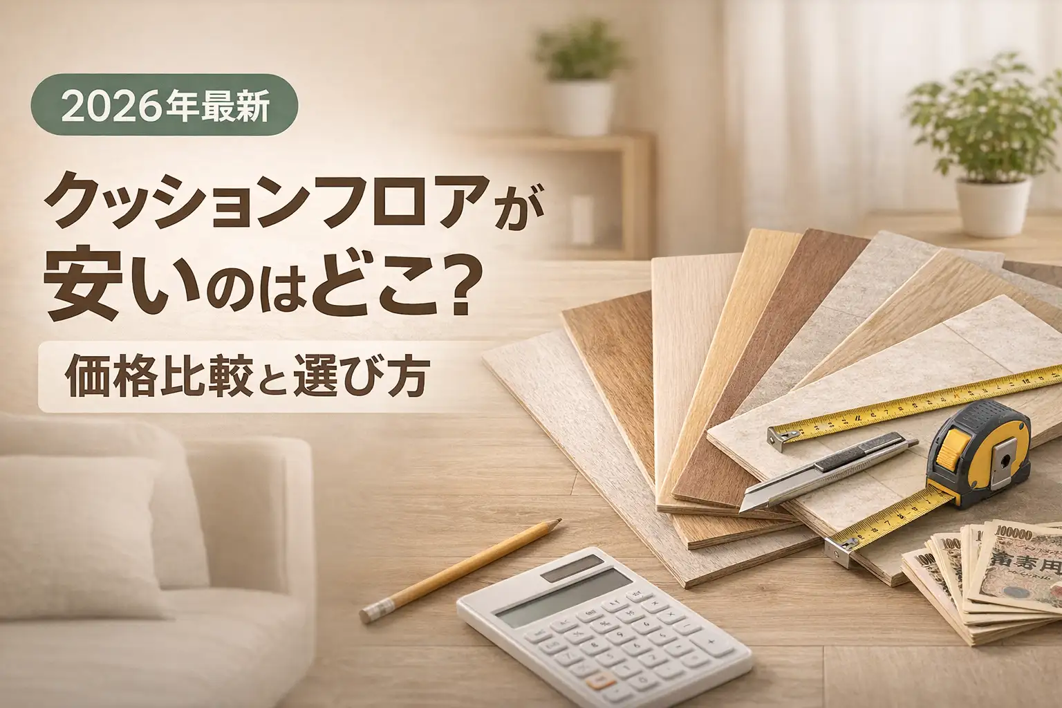 【2026年最新】クッションフロアが安いのはどこ？価格比較と選び方