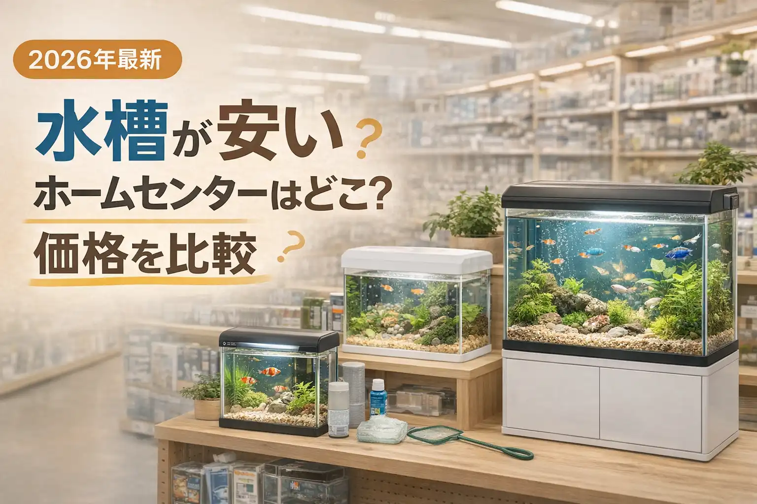 【2026年最新】水槽が安いホームセンターはどこ？価格を比較