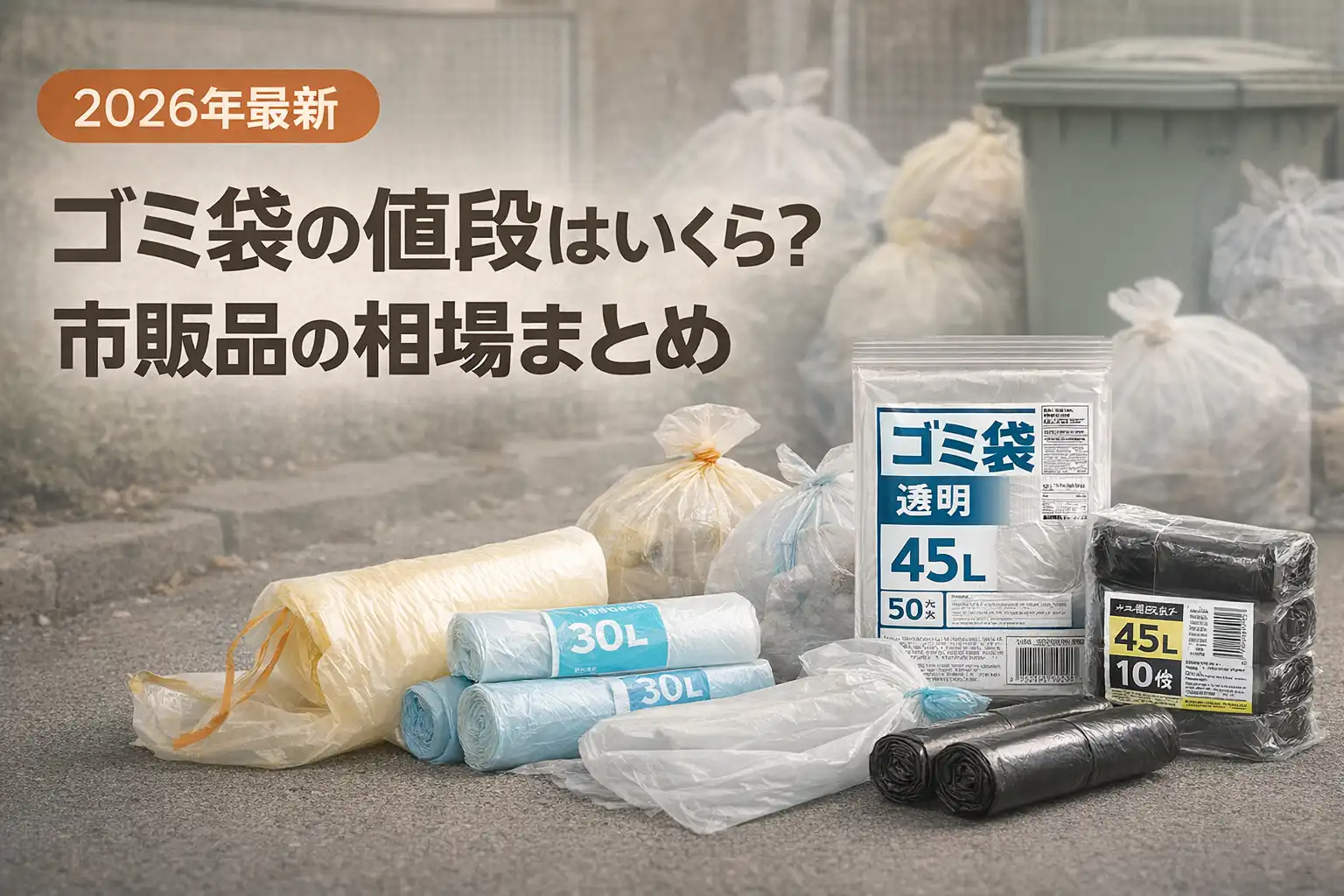 【2026年最新】ゴミ袋の値段はいくら？市販品の相場まとめ