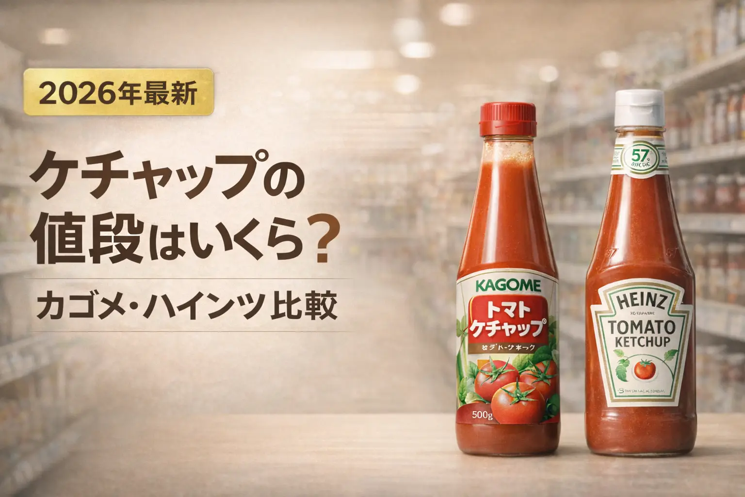 【2026年最新】ケチャップの値段はいくら？カゴメ・ハインツ比較
