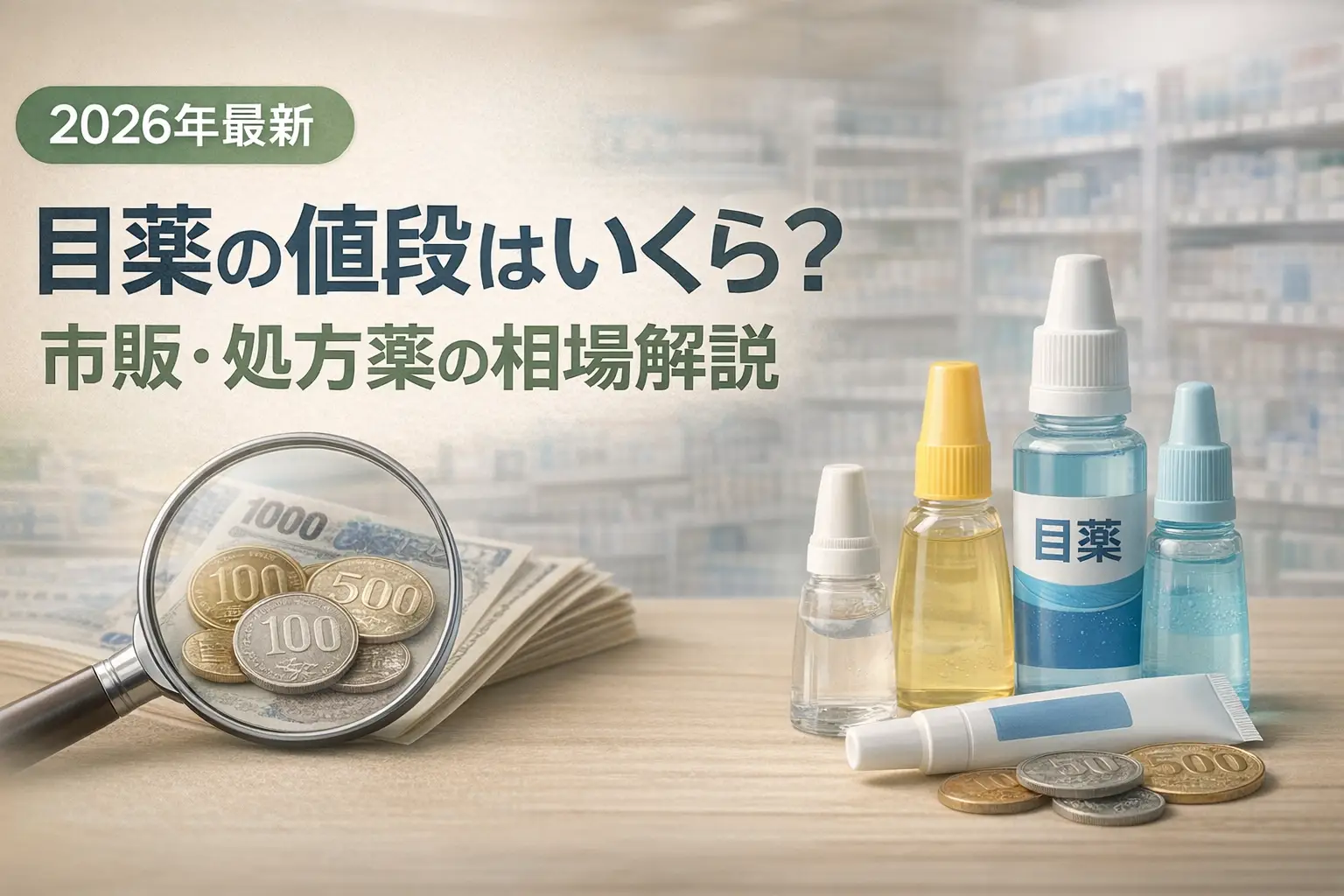 【2026年最新】目薬の値段はいくら？市販・処方薬の相場解説