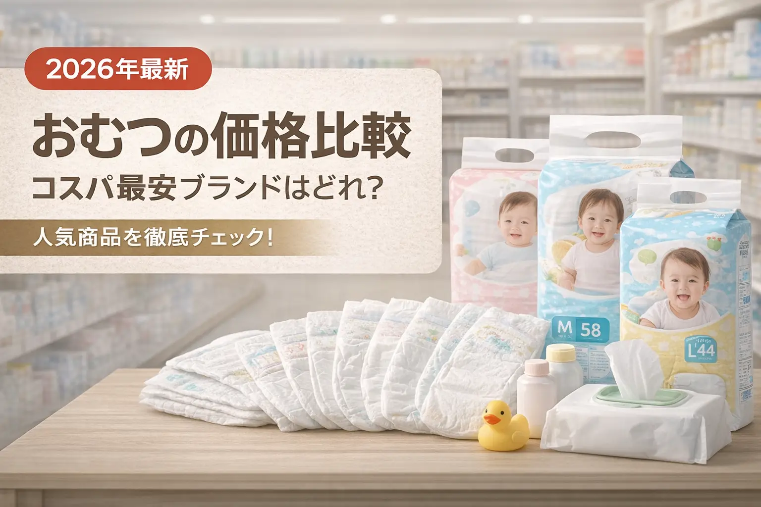 【2026年最新】おむつの価格比較｜コスパ最安ブランドはどれ？