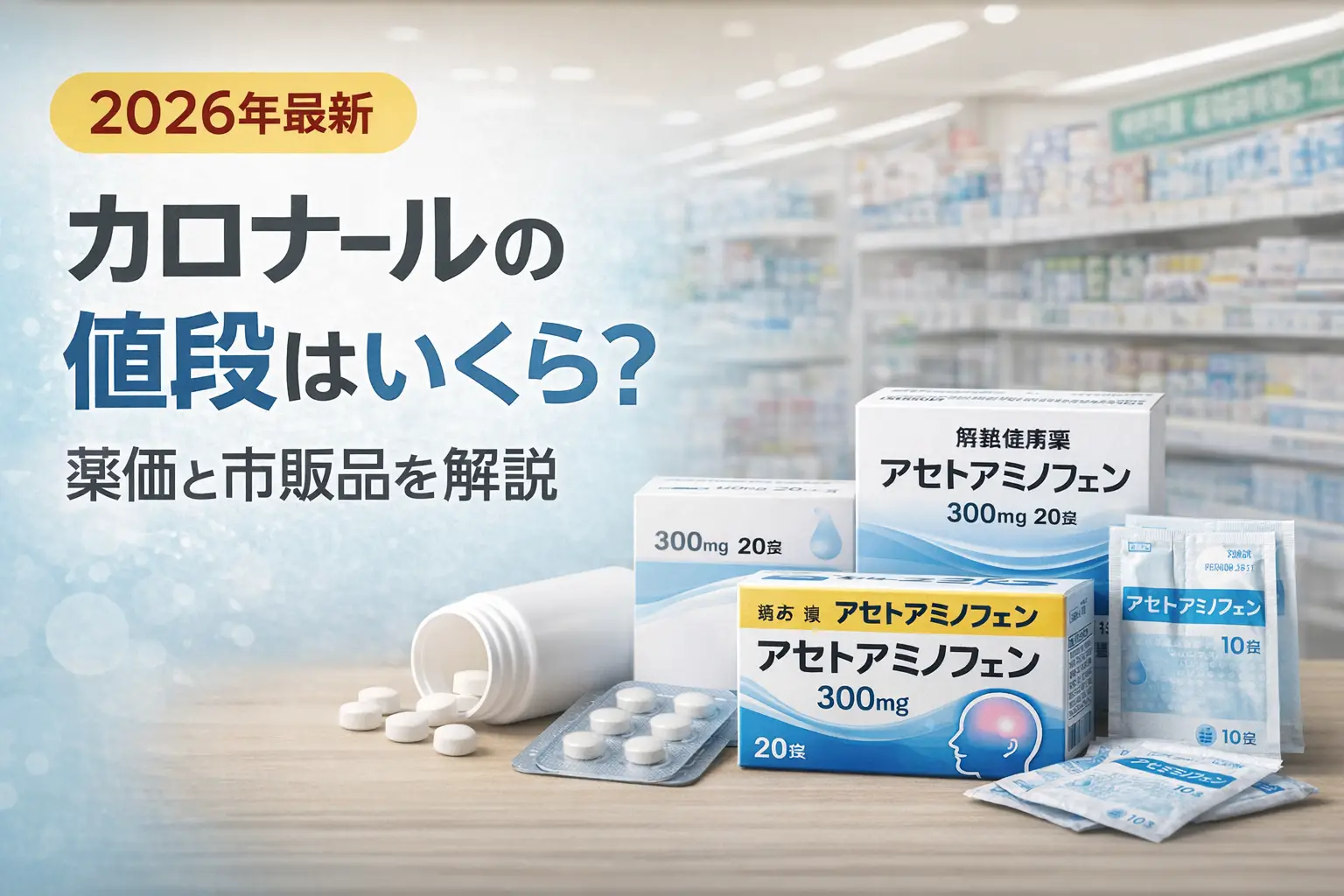【2026年最新】カロナールの値段はいくら？薬価と市販品を解説