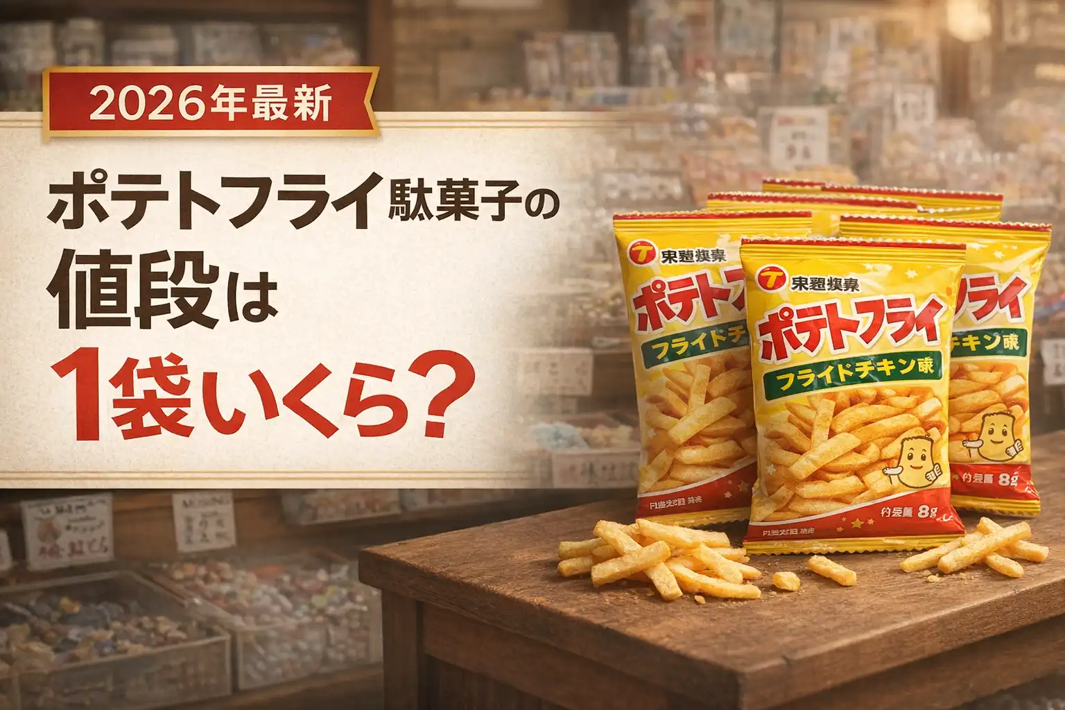【2026年最新】ポテトフライ駄菓子の値段は1袋いくら？