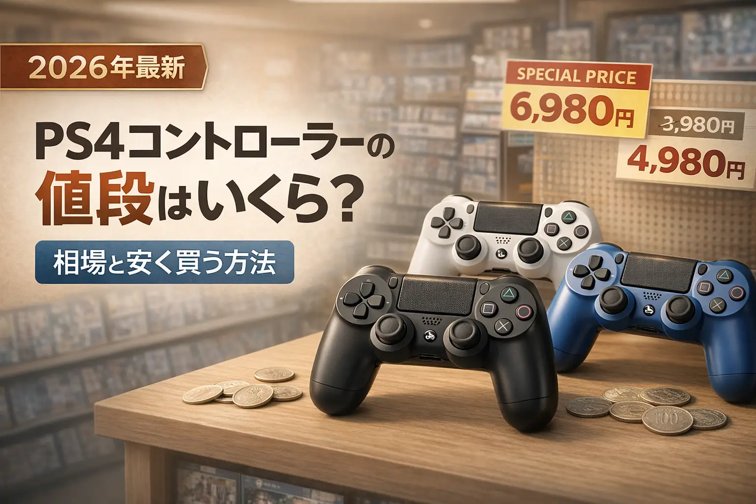 【2026年最新】PS4コントローラーの値段はいくら？相場と安く買う方法