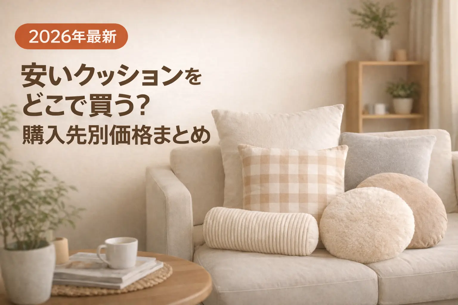 【2026年最新】安いクッションをどこで買う？購入先別価格まとめ