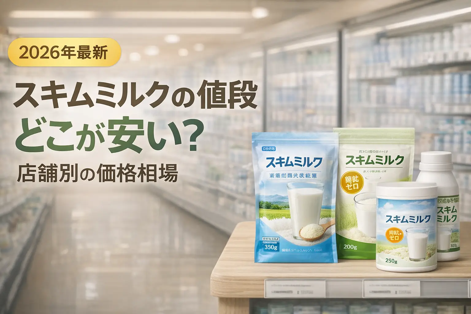 【2026年最新】スキムミルクの値段どこが安い？店舗別の価格相場